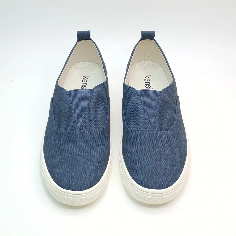 Kensie Salia Slip On Women Size 8.5 Navy Textile KS251602 Sneaker‎